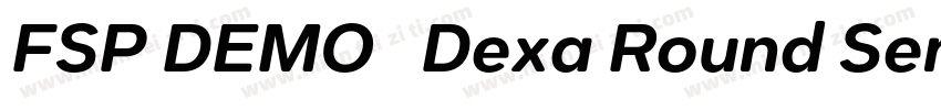 FSP DEMO   Dexa Round SemBd Regular字体转换
